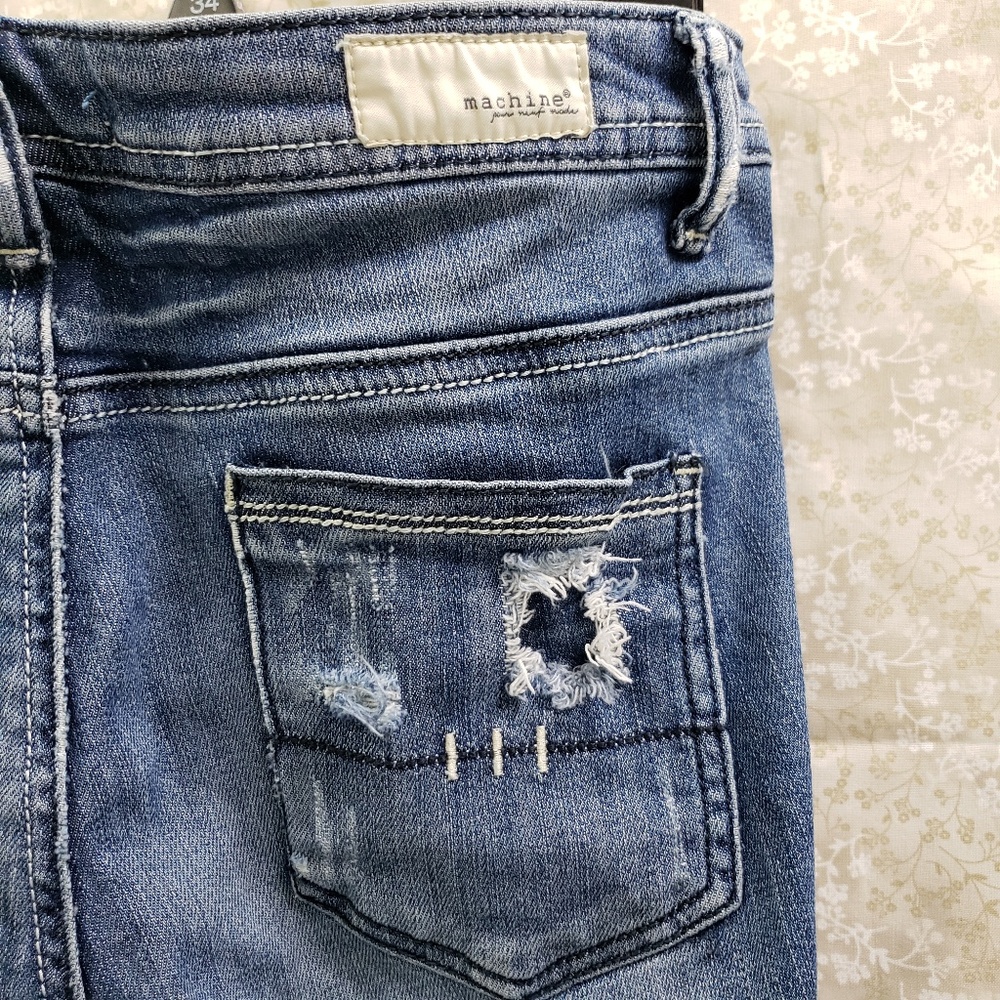 Machine Nouvelle Mode jeans DESTROYED Juniors 9 - Picture 5 of 8